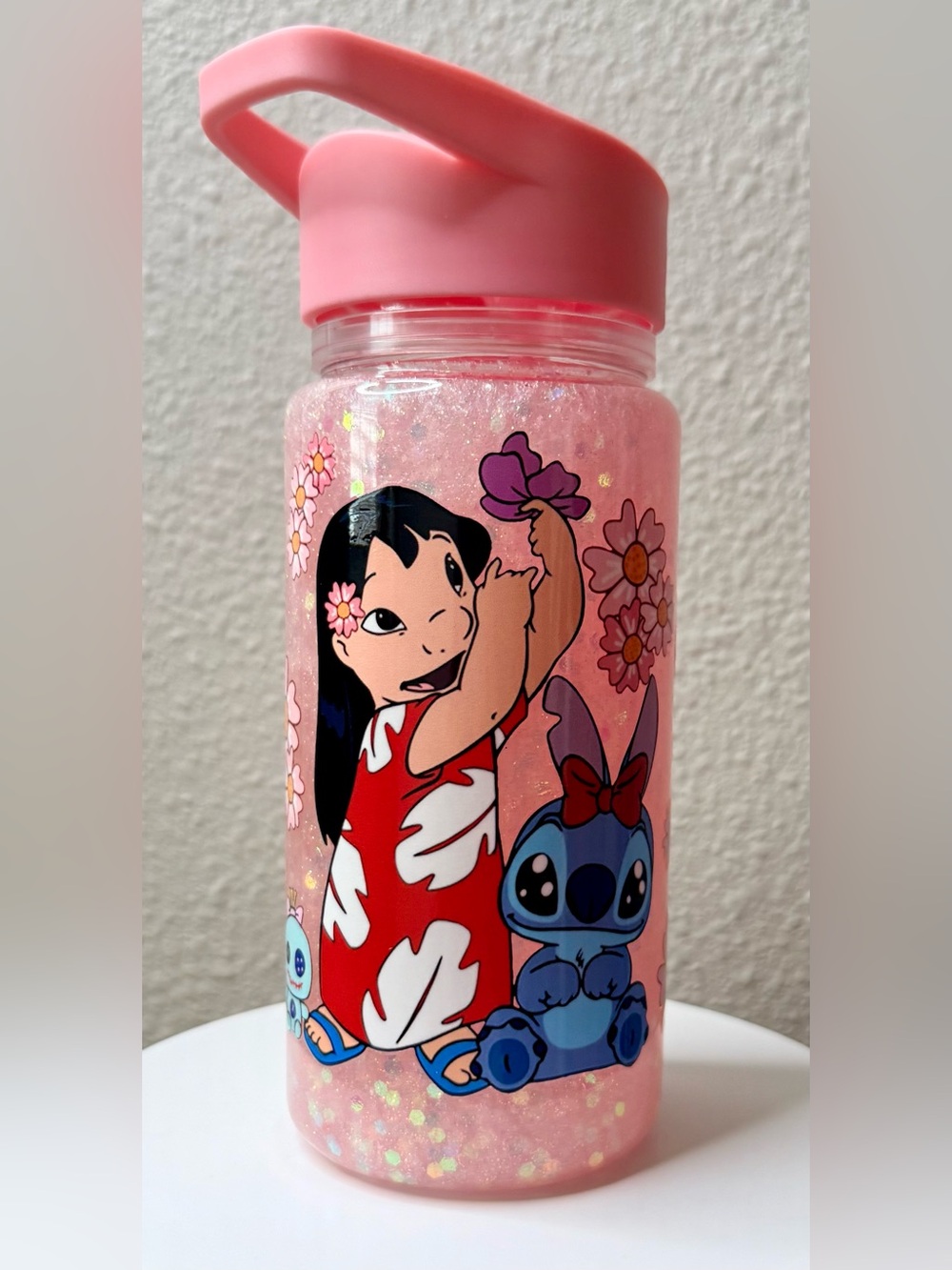 Handmade Pink Glitter Water Bottle